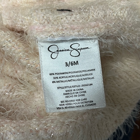 NEW Jessica Simpson Hooded Pink Zip Baby Cardigan Sweater Size 3-6 Mo NWT - Picture 4 of 8